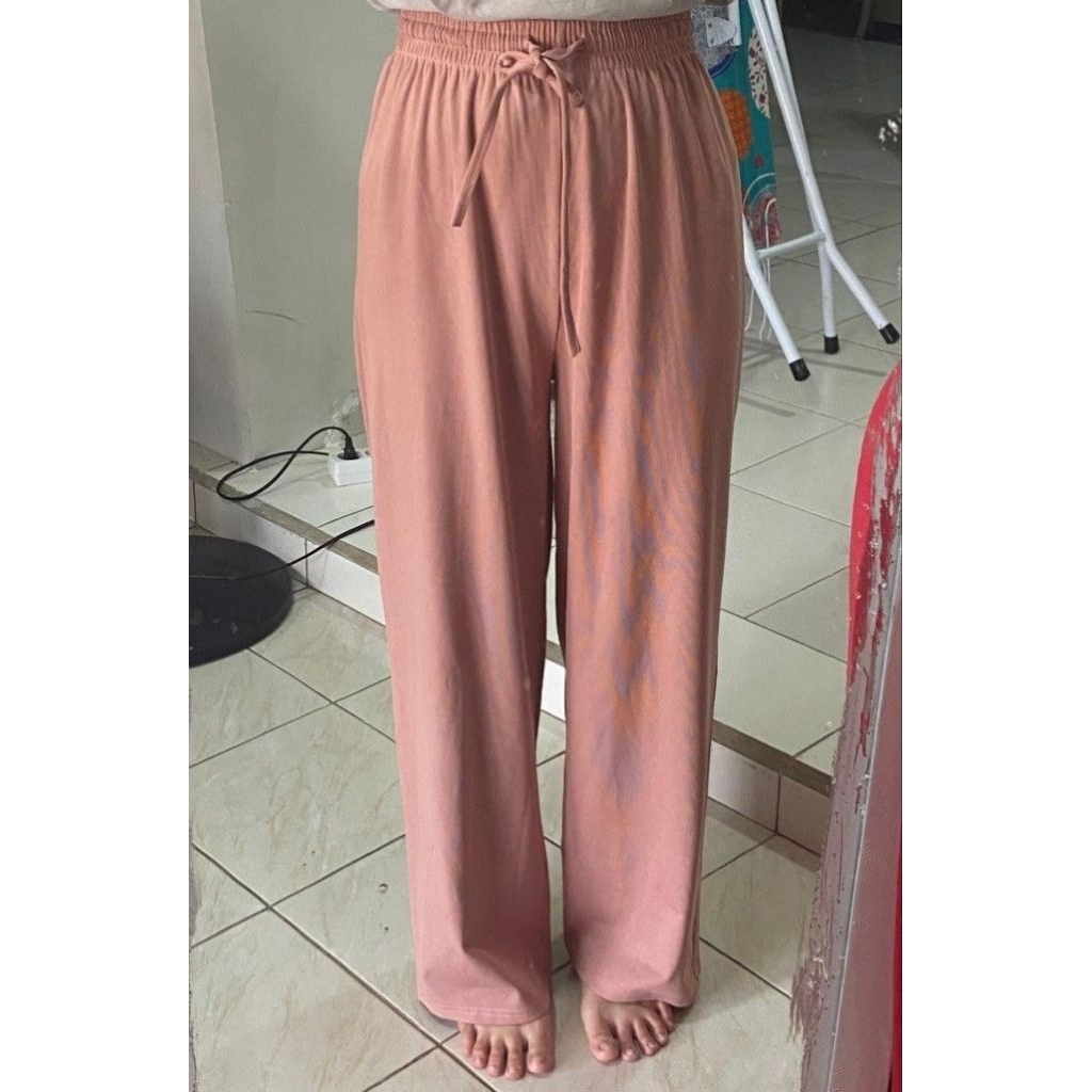 Celana Kulot Dusty Pink Wanita