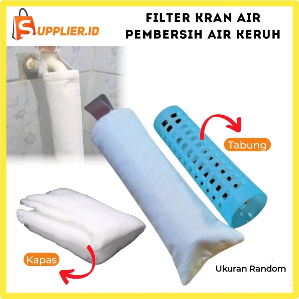 Filter Kran Air (FREE TABUNG + KAPAS) Pembersih Air Keruh / Saringan Air / Filter Kran Air