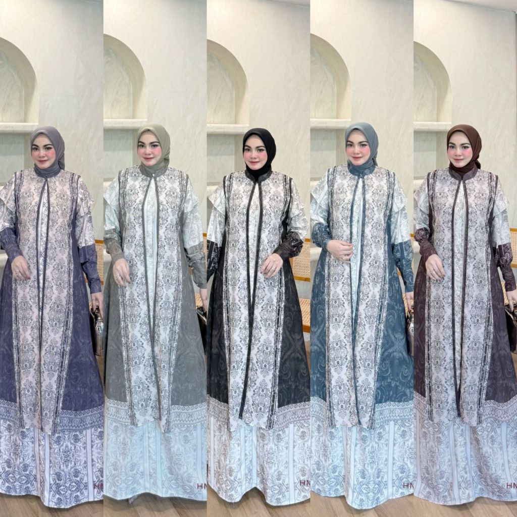Sesha vol 9 dress gamis terbaru premium original by hmf luxury