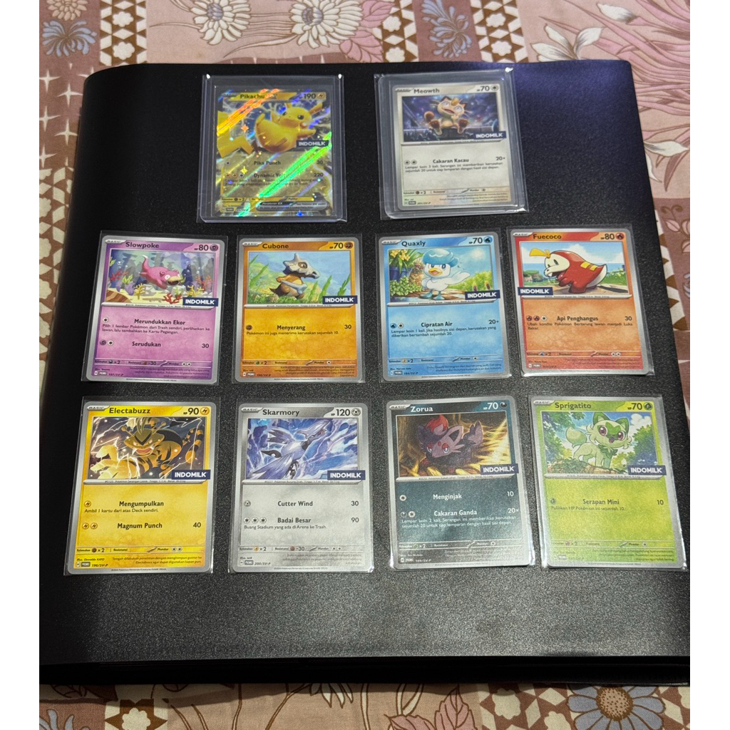 Pokemon set Pikachu Indomilk