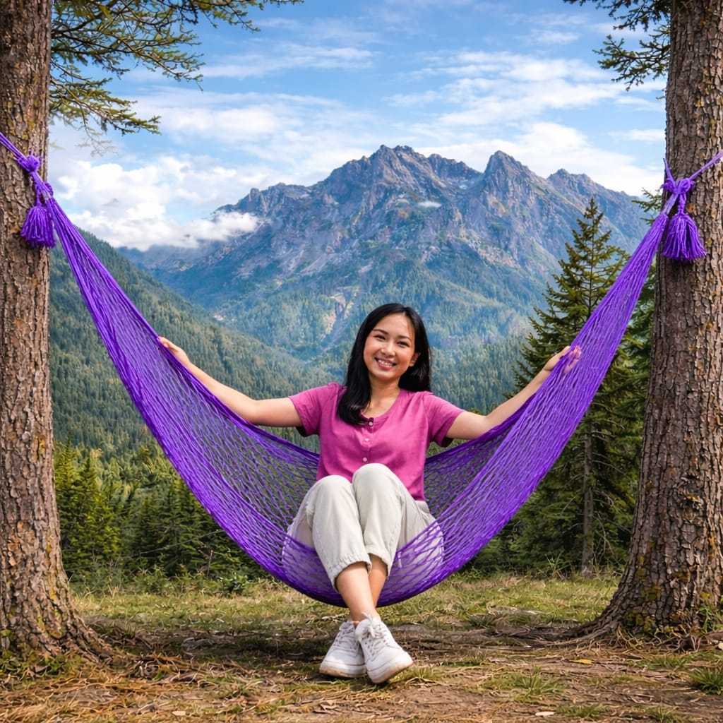 (Baru) Hammock Tempat Tidur Ayunan Jaring Gantung Taman bahan Tambang