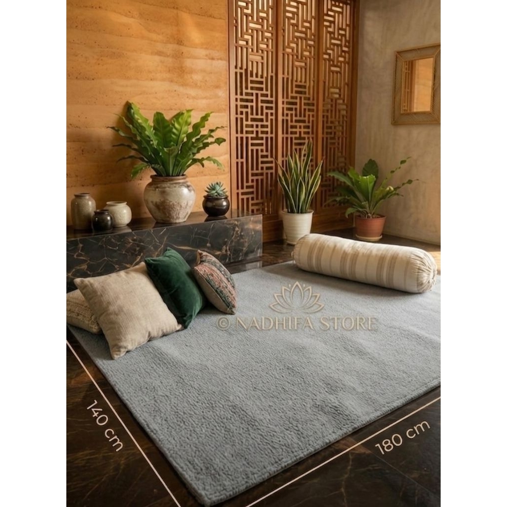 KARPET BULU 180 CM X 140 CM.KARPET BULU LAPIS BUSA EVA.KARPET BULU MURAH