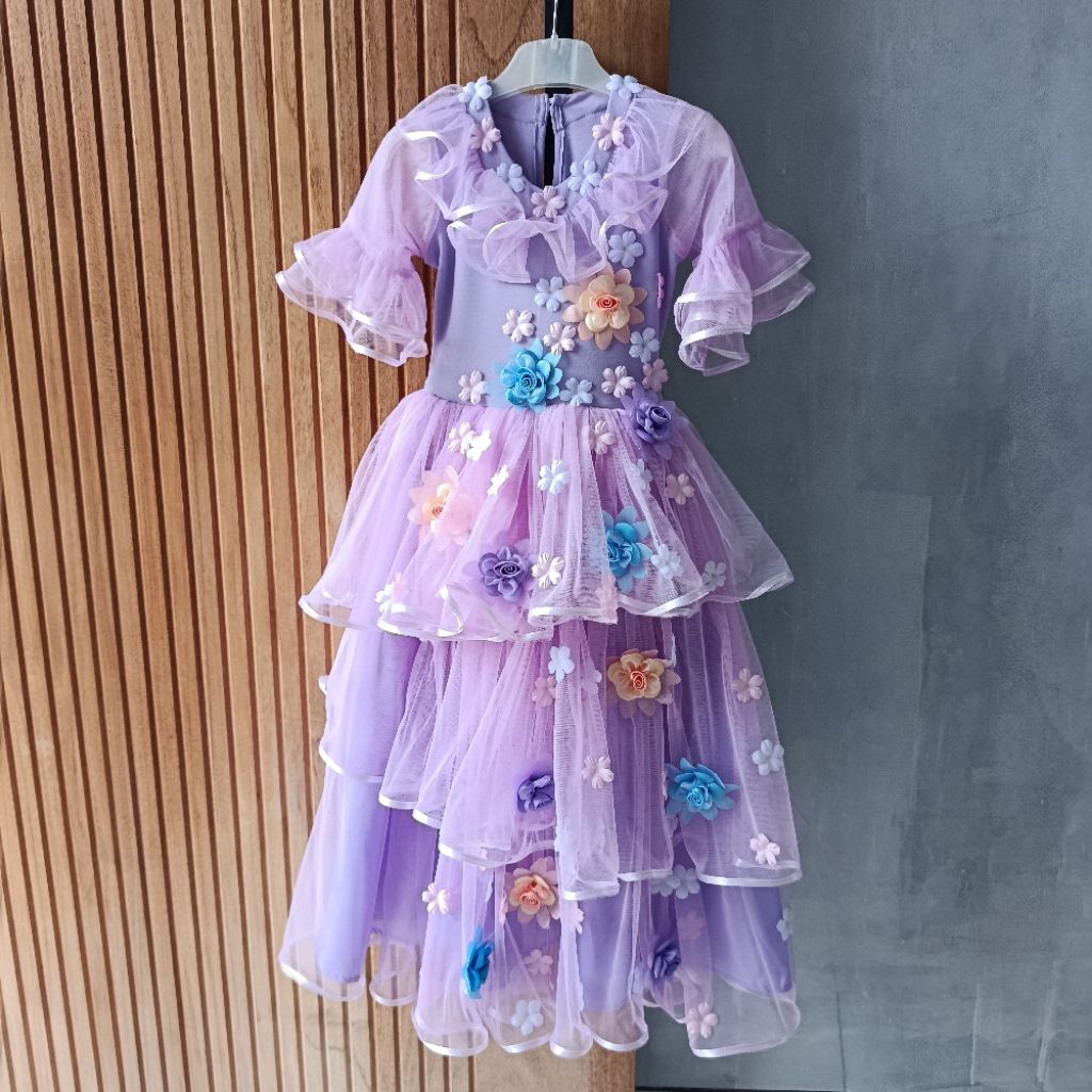 kostum costume gaun dress princess isabella isabela encanto madrigal pesta ulang tahun anak perempua