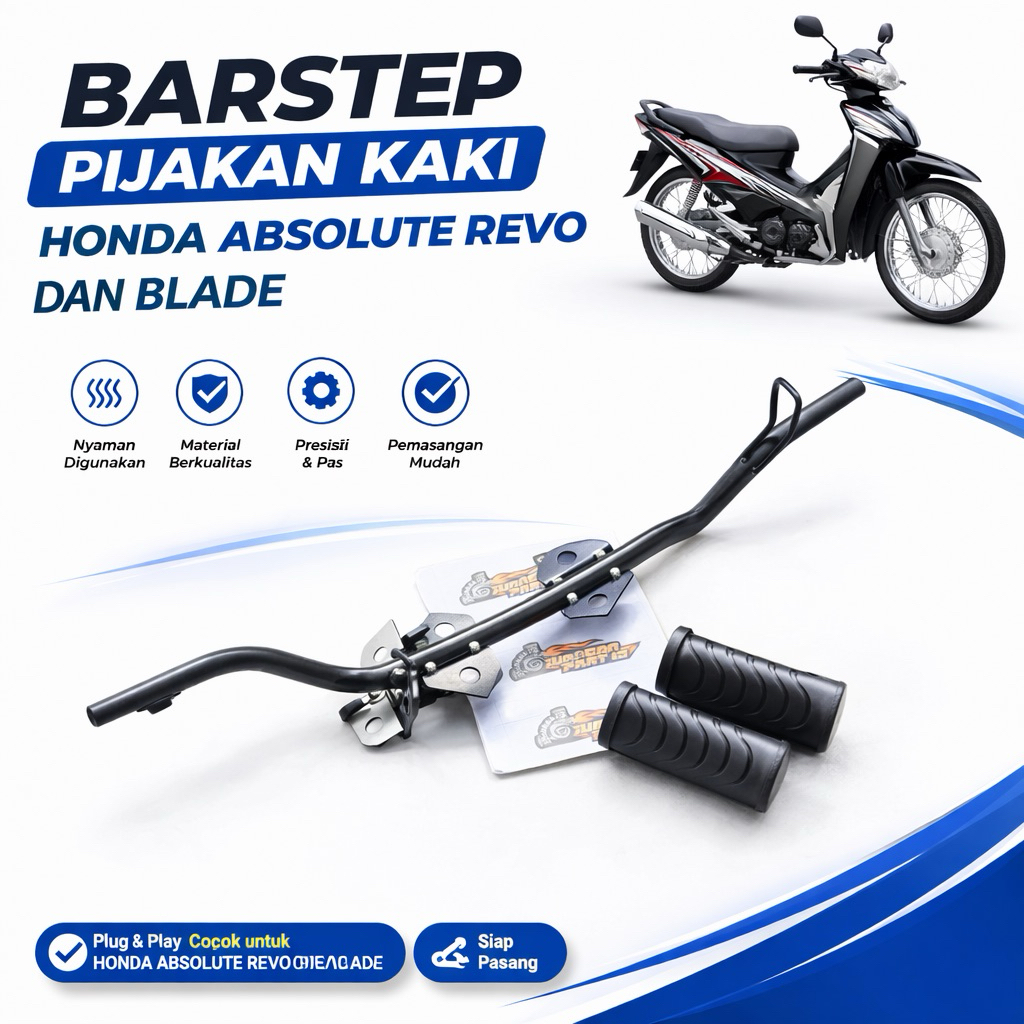 Bastep Step Pijakan Kaki Depan Footstep cod Variasi Motor Honda Blade Revo Absolute 110 Fi Fit Lama 