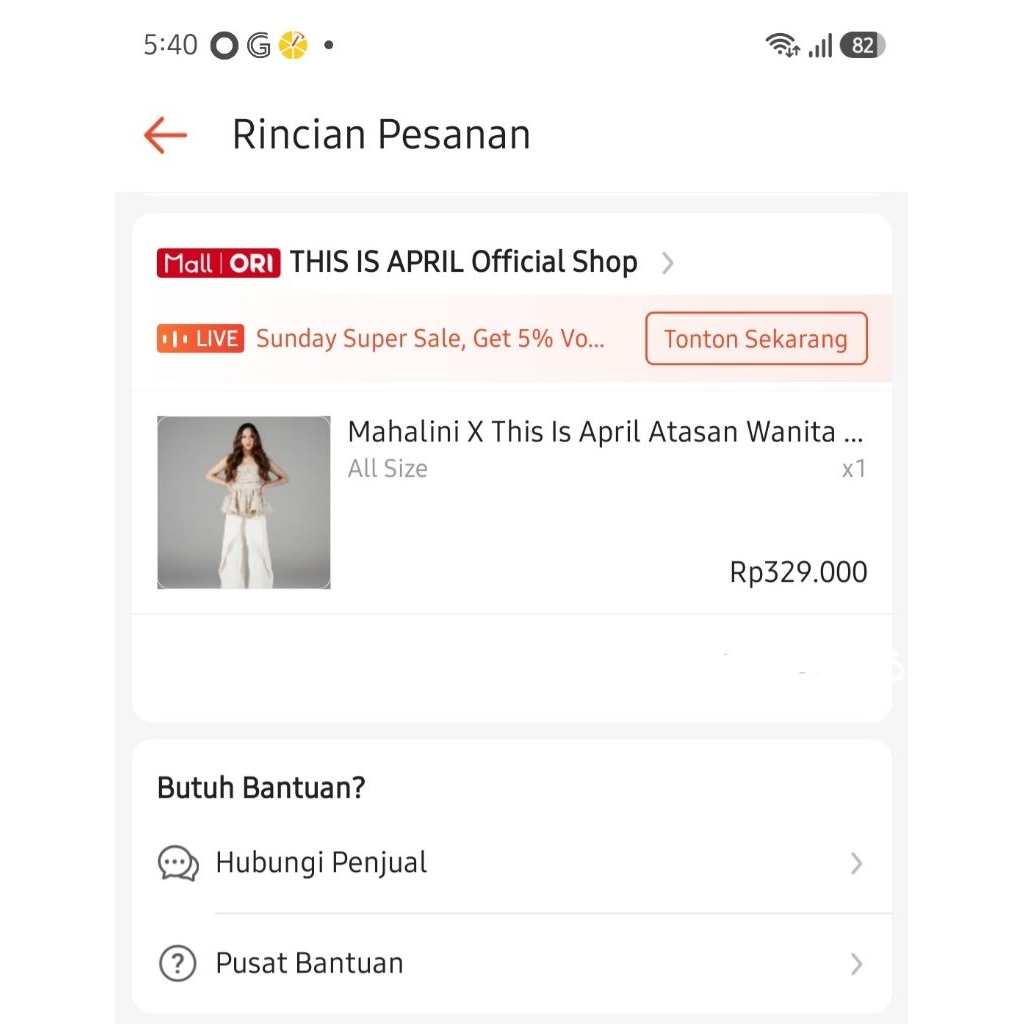 This Is April X Mahalini Top Warna Nude Free size