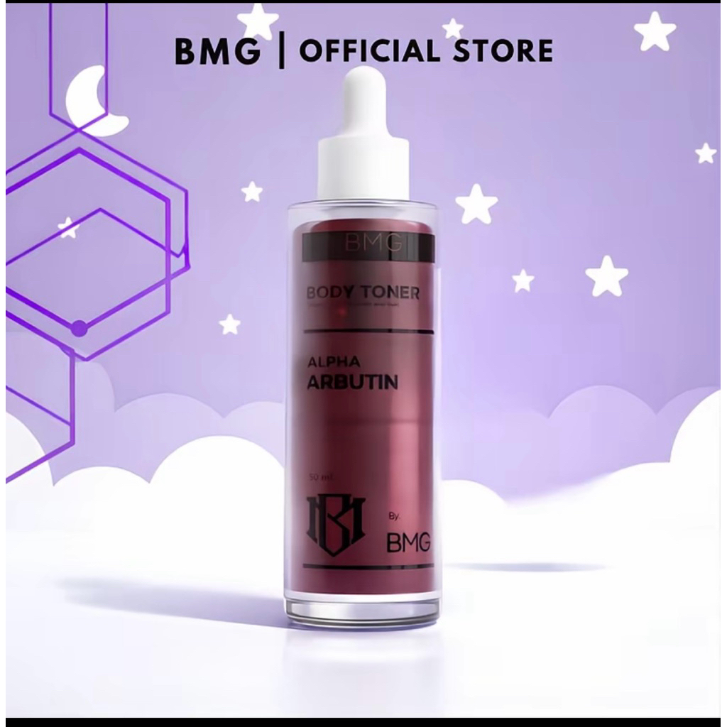 BMG body Toner ungu alpha arbutin 50ml original bpom