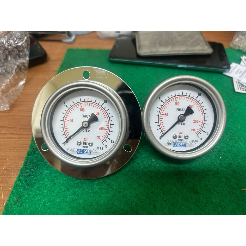 PRESSURE GAUGE PAYUNG WIKA 21/2" inch / PRESSURE GAUGE LOWER BACK STAINLESS WIKA 2.5 INCH / PRESSURE