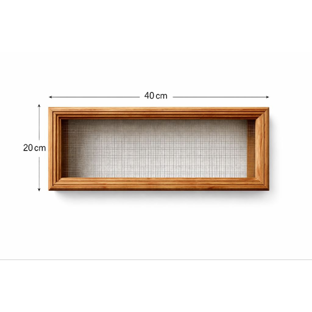 loster minimalis kayu jati ukuran 40 x 20 cm ventilasi udara roster moderen elegan dan tahan lama