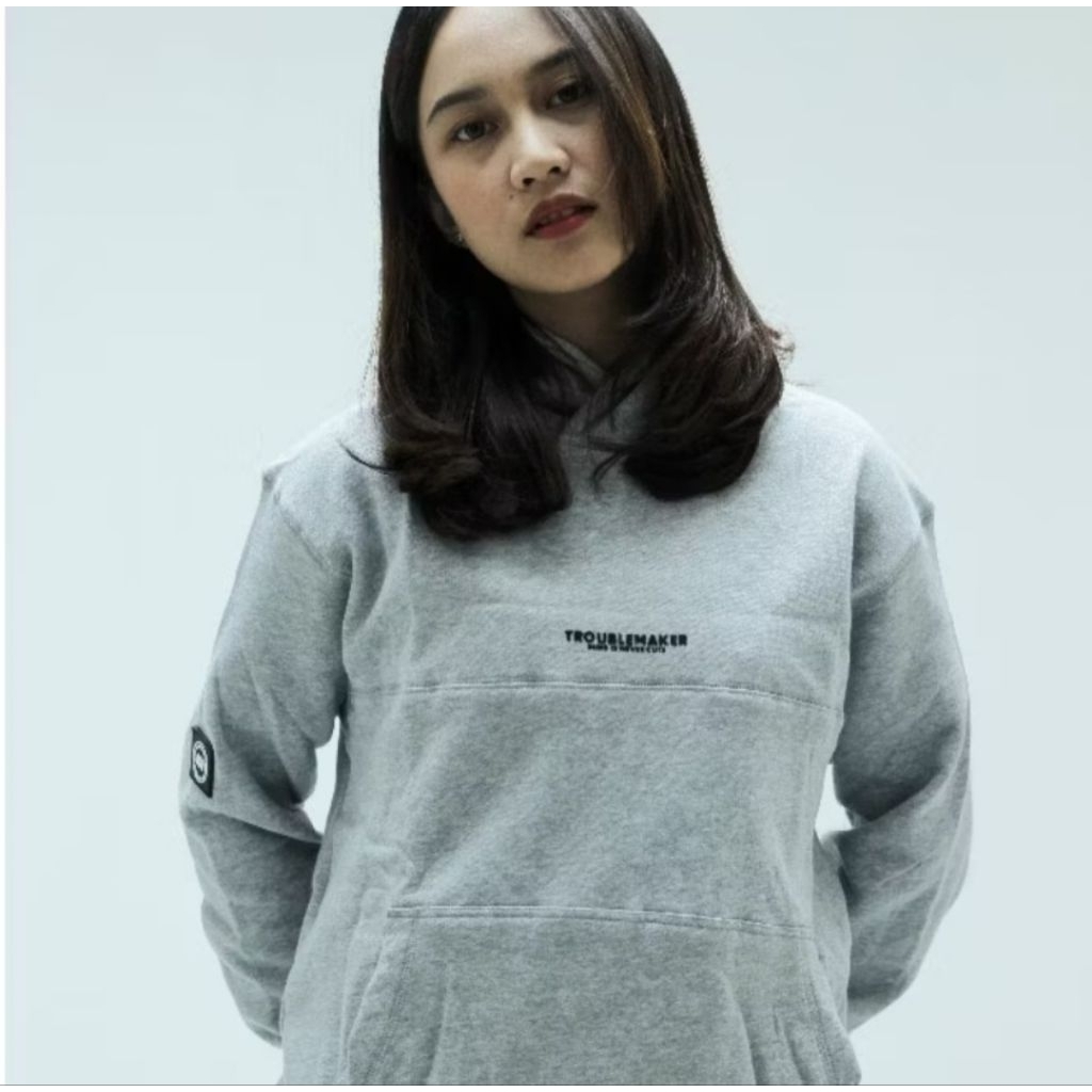 Troublemaker Pullover Hoodie - Hoodie Grey - Sweater hoodie - Outwear - Unisex