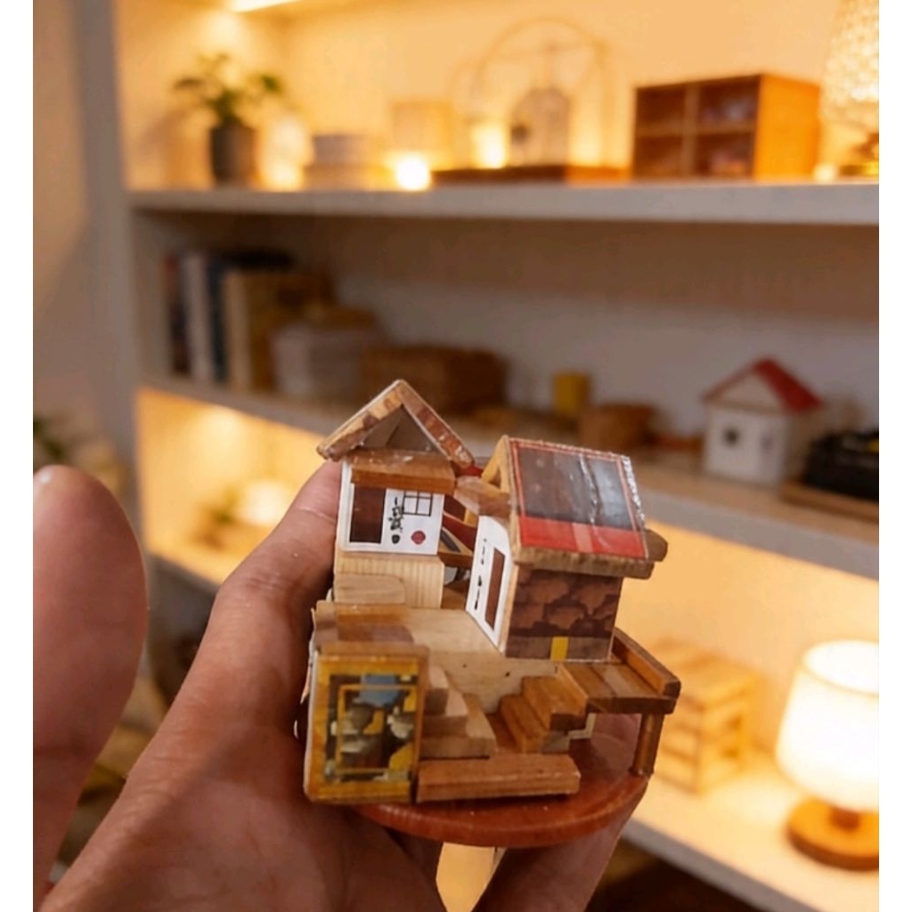 mainan kayu/souvenir/hiasan rumah/rumah mini