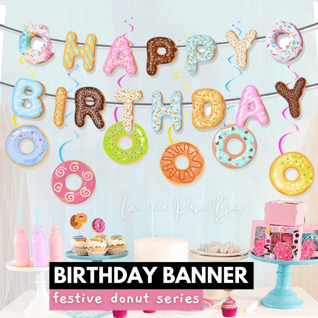 [LIPB] Birthday Banner Festive Donut Series