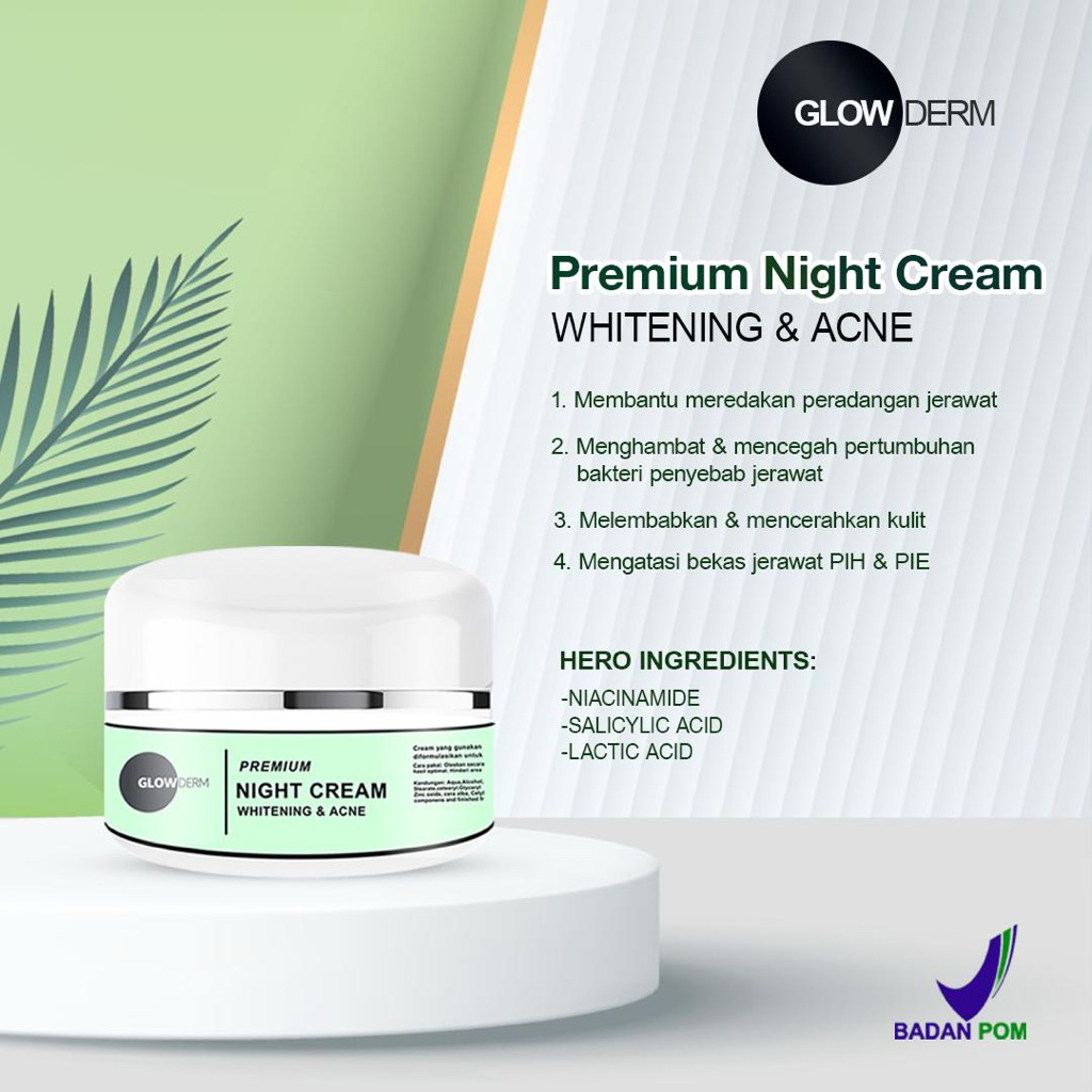 Glowderm Cream Malam Premium Acne