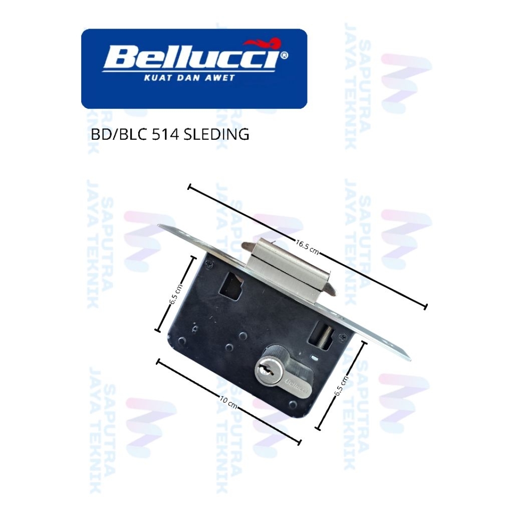 Body Kunci Sleding Belluci ( BD/BLC 514 )
