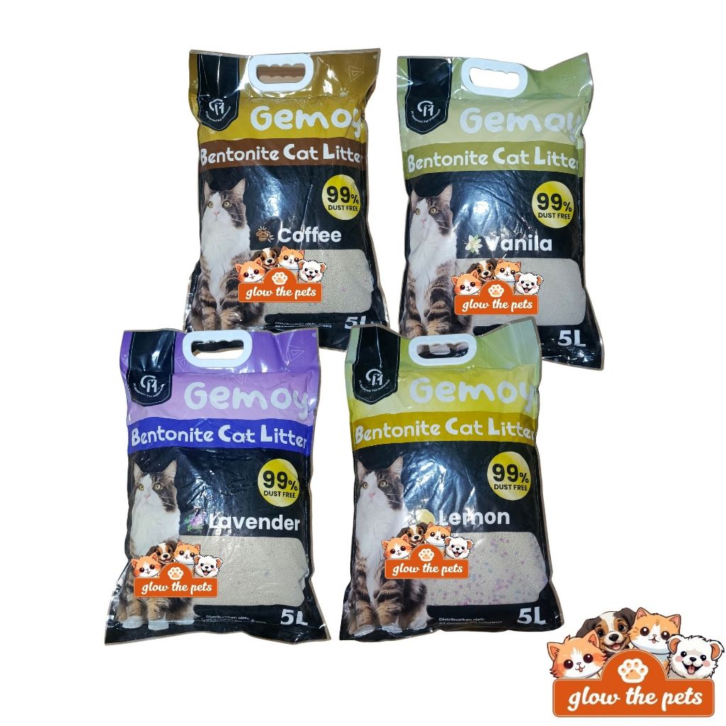 Pasir Gumpal Gemoy Cat Litter 5L Pasir Import Gemoy Bentonite Cat Litter