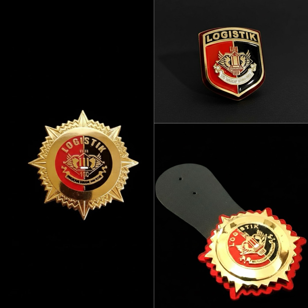 PIN LOGISTIK POLRI | RODA LOGISTIK POLRI | BREVET LOGISTIK PREMIUM QUALITY