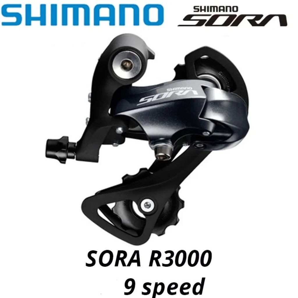 Rd Shimano Sora R3000-GS 9 speed medium cage shimano rear derailleur untuk roadbike sepeda lipat ori