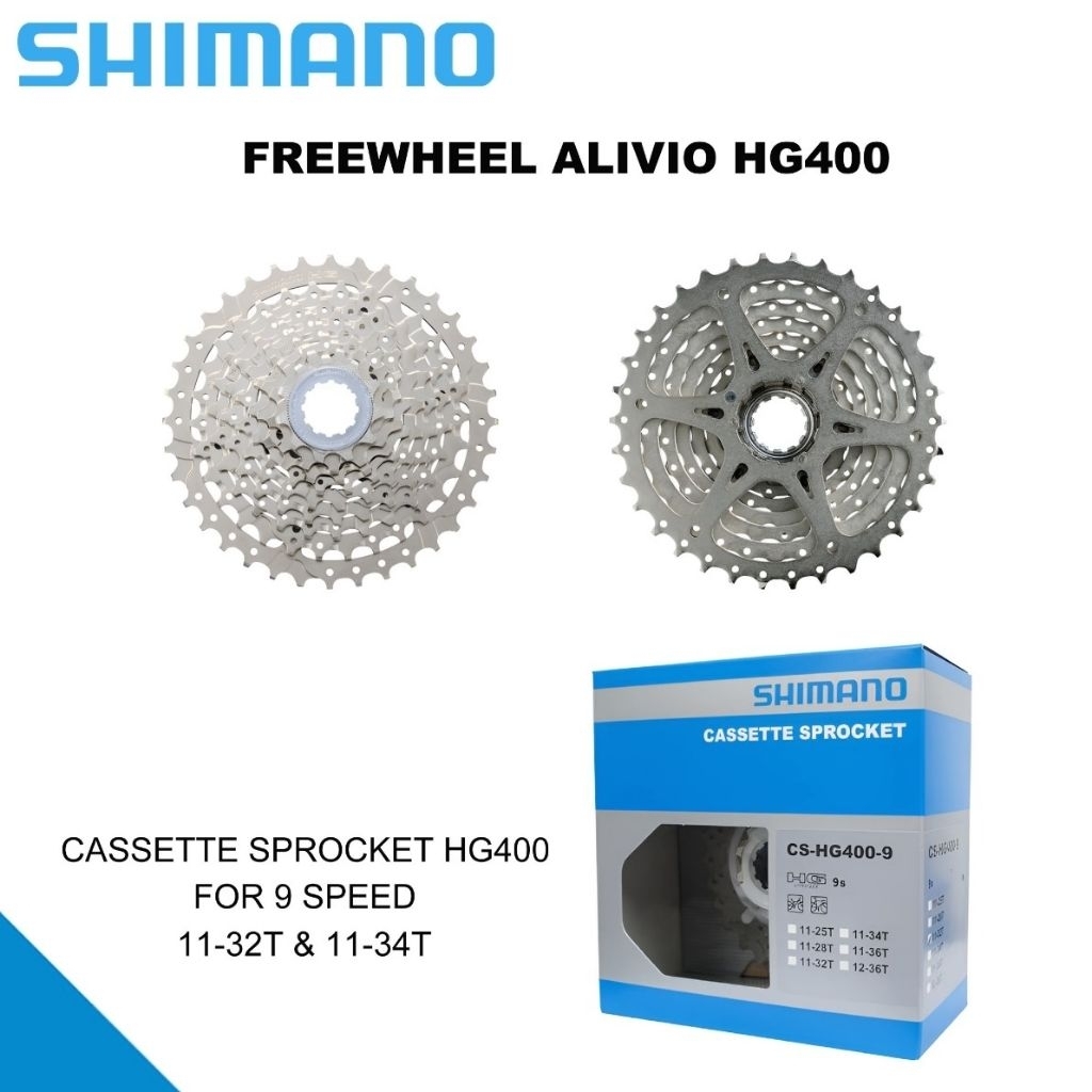 Sprocket shimano Sora Hg400-9speed 11-34t bisa untuk roadbike (sora) dan mtb
