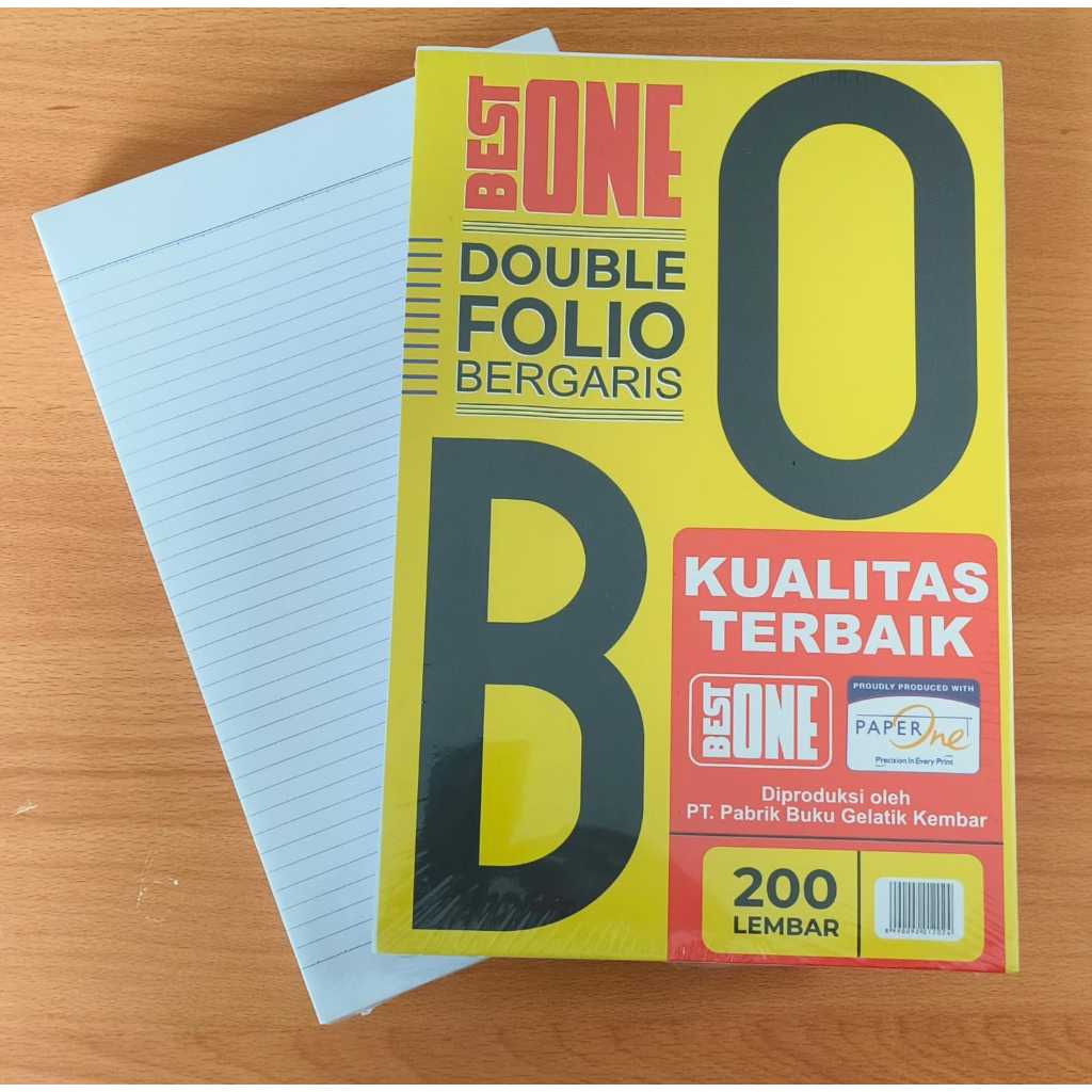 kertas folio bergaris, kertas double folio, folio bergaris isi 200 lembar