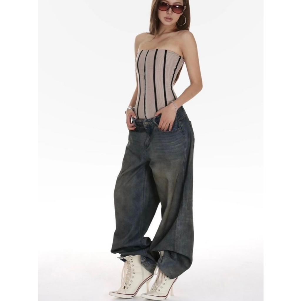 Cloud Fade Baggy Jeans