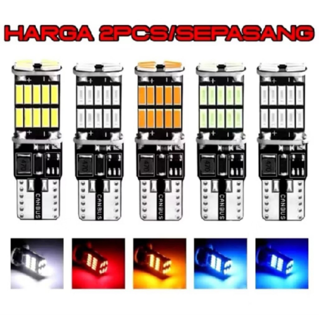 Lampu Dajjal 45 Led T15 16W SUPER BRIGHT Terang Senja Sein Dajjal Bisa Untuk Semua Motor&Mobil Unive