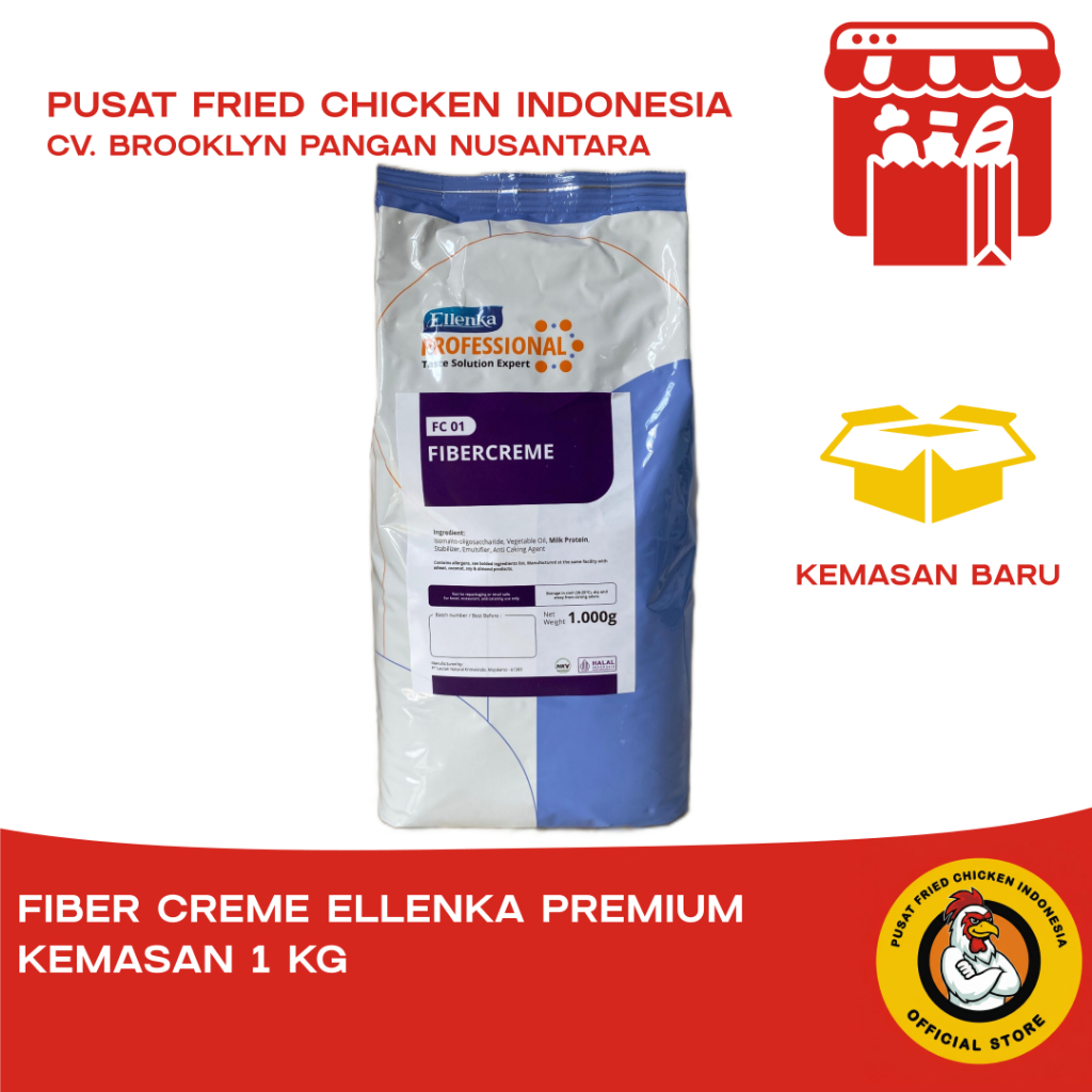 Fiber Creme Ellenka 1 Kg Premium (Pengganti Santan) | Ellenka Fiber Creme 1 Kg