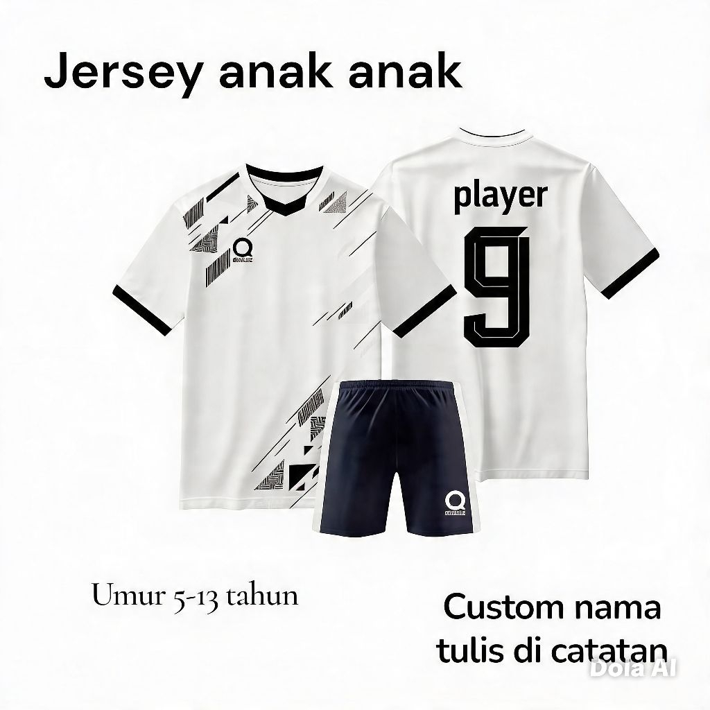BAJU BOLA ANAK ANAK BAJU BOLA FUTSAL JERSEY FUTSAL SABLON NAMA NOMOR PUNGGUNG