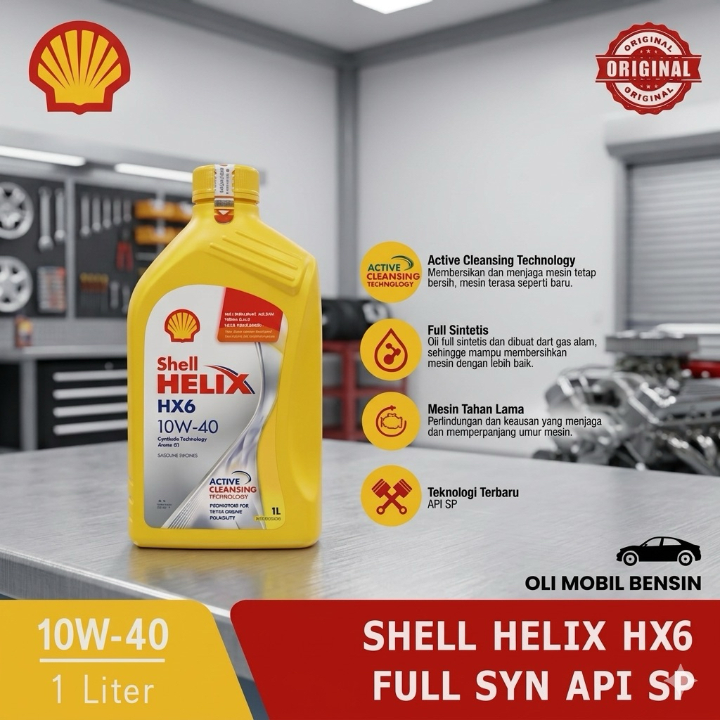SHELL HELIX HX6 1LITER ORIGINAL