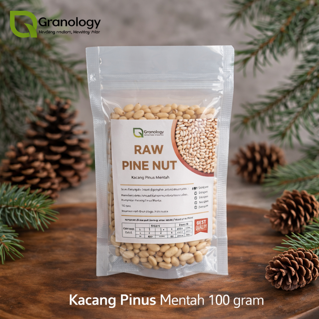 (RAW) Kacang Pinus Mentah / Raw Pine Nut - 100 gram