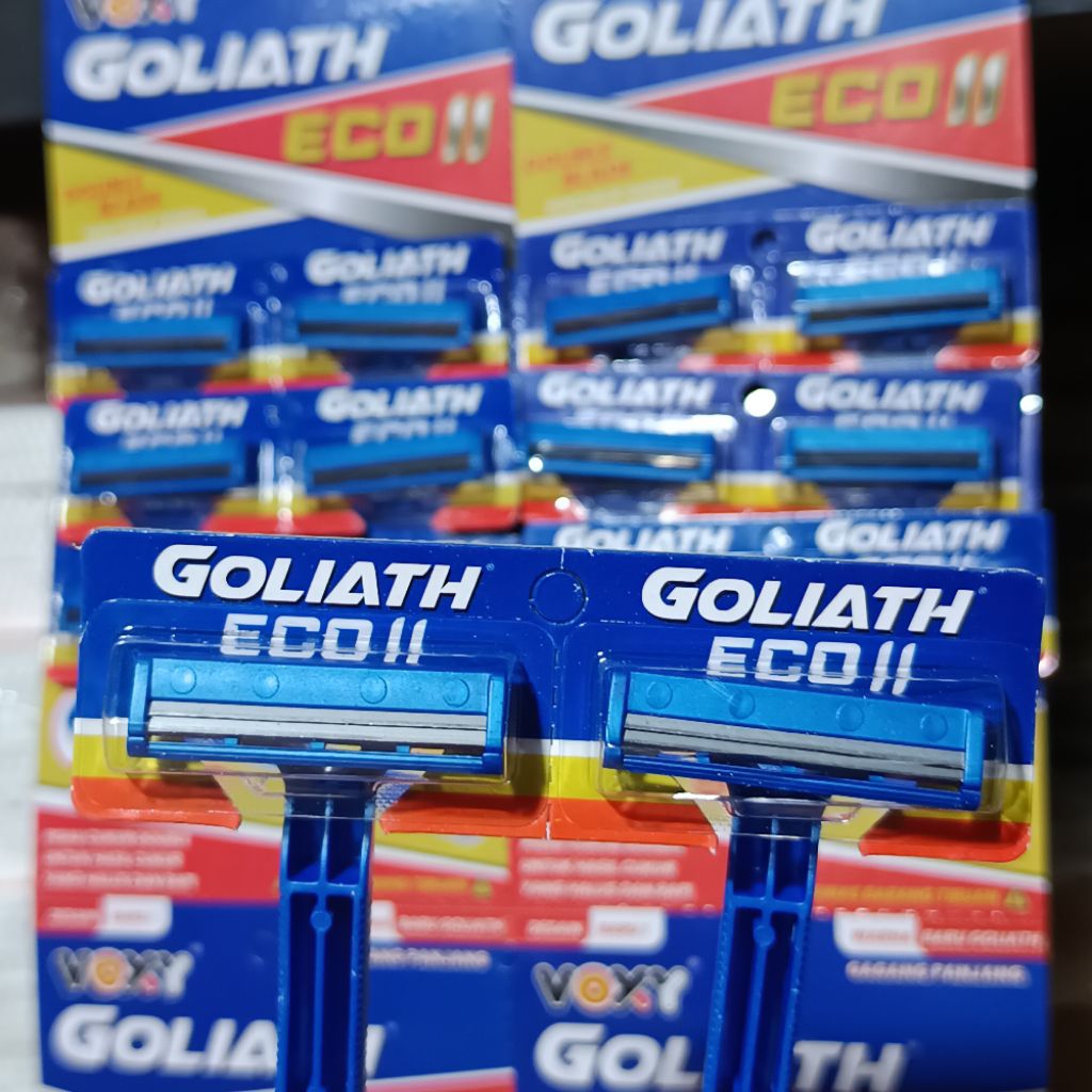 Goliath Blue Pencukur Ganda / Cukur Kumis Jenggot Goliath Blue 24 Pcs