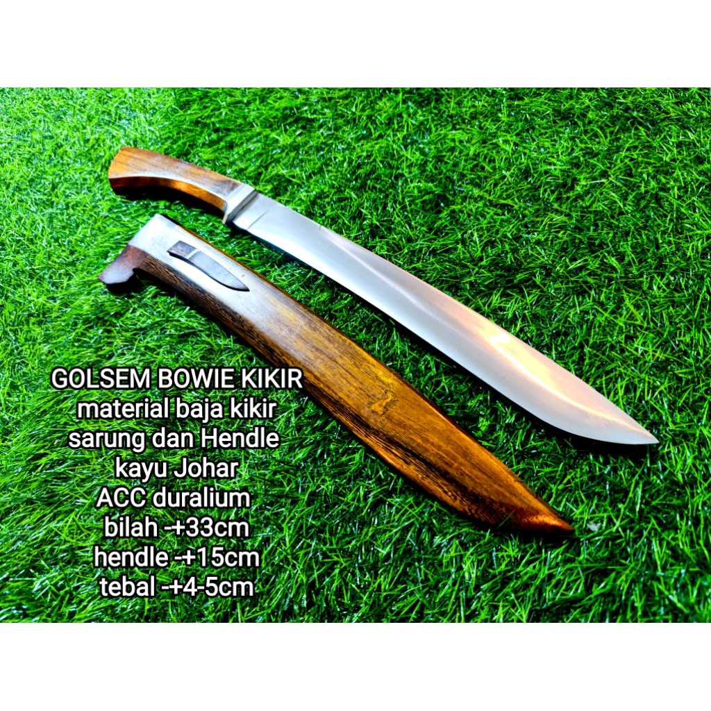 Pisau sembelih baja kikir berkualitas Golsem bowie Polish satin golsem presisi rekomendasi