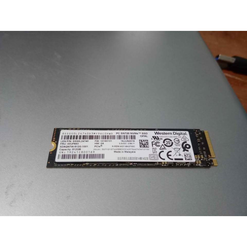 Ssd nvme 512gb Ori copotan merk WD sn720 kondisi Masih bagus