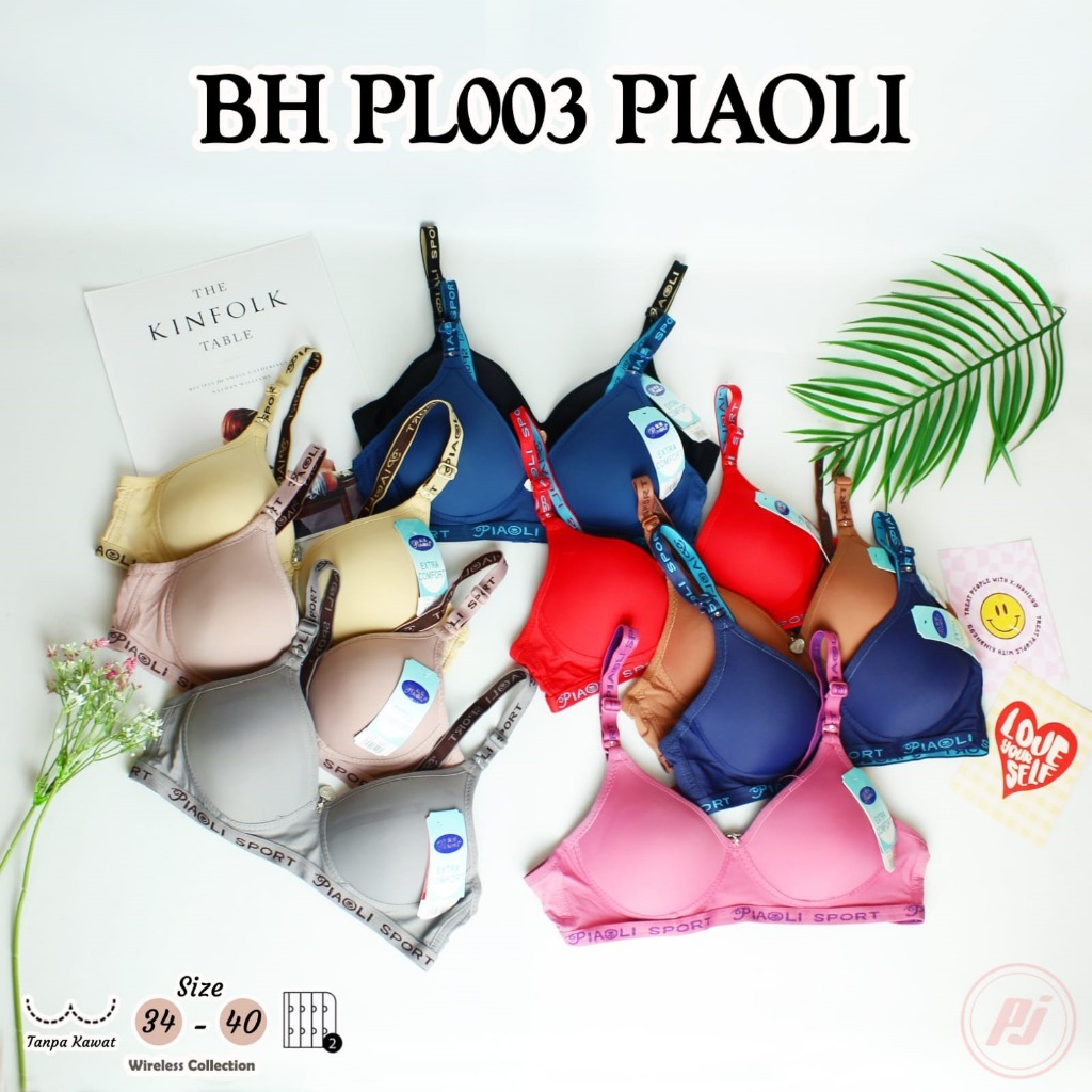 BRA PIAOLI PL003 BRA TANPA KAWAT CUP A KECIL BUSA SEDANG KAIT 2
