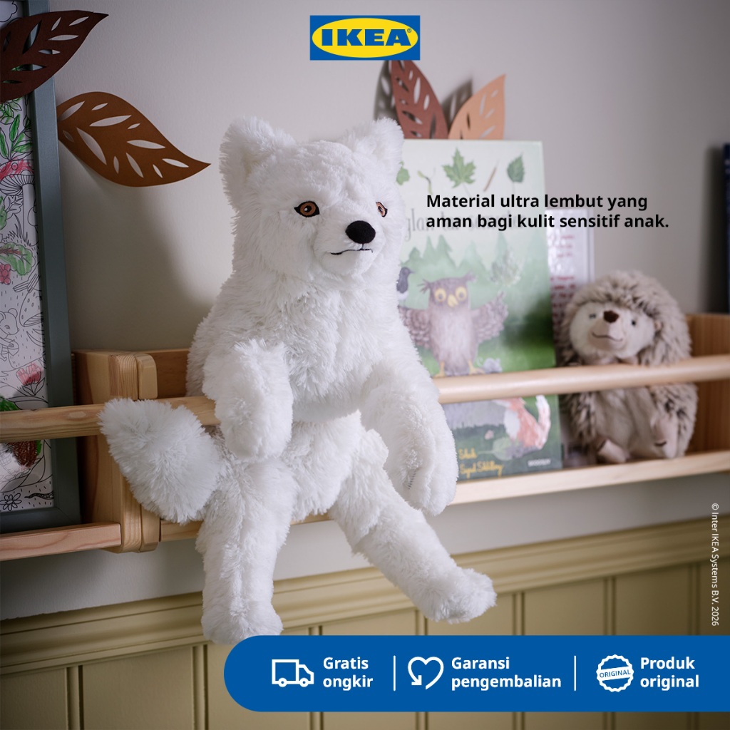 Boneka Rubah Kutub Putih Lembut 60 Cm