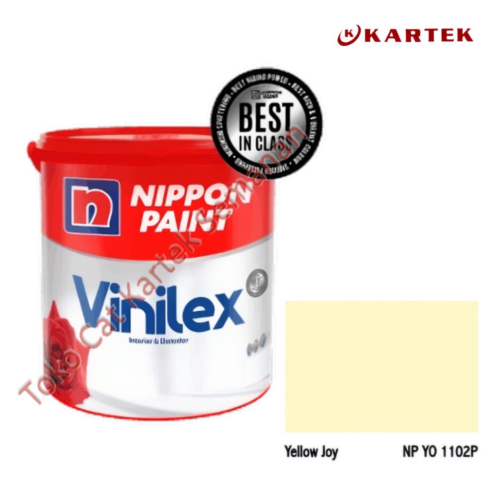 Nippon Paint Vinilex YELLOW JOY YO 1102P Cat Tembok Interior & Eksterior Kuning Halus dan Tahan Lama