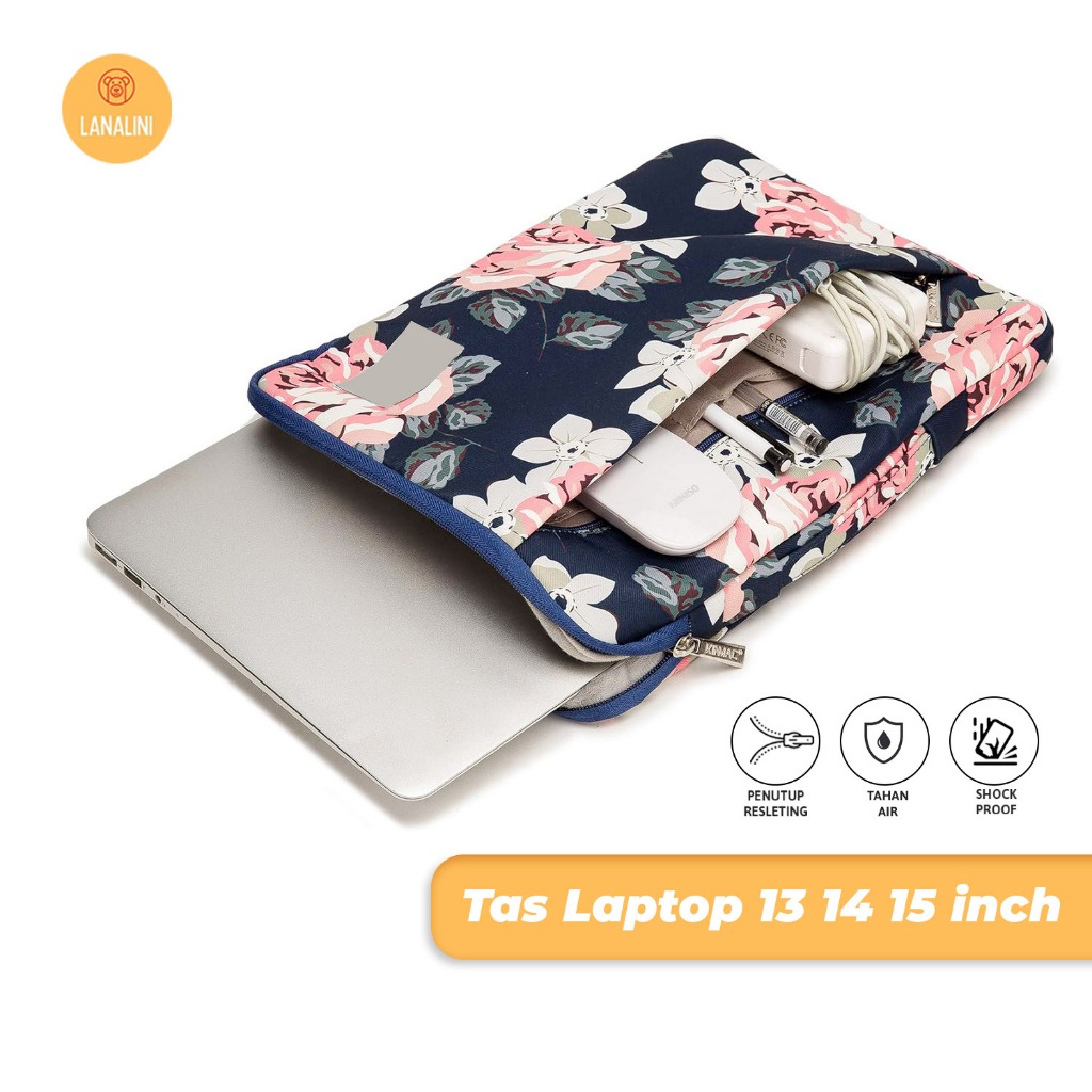 Tas Sarung Bag Sleeve Laptop With Handle Premium Resleting Waterproof Tahan Benturan Notebook Netboo