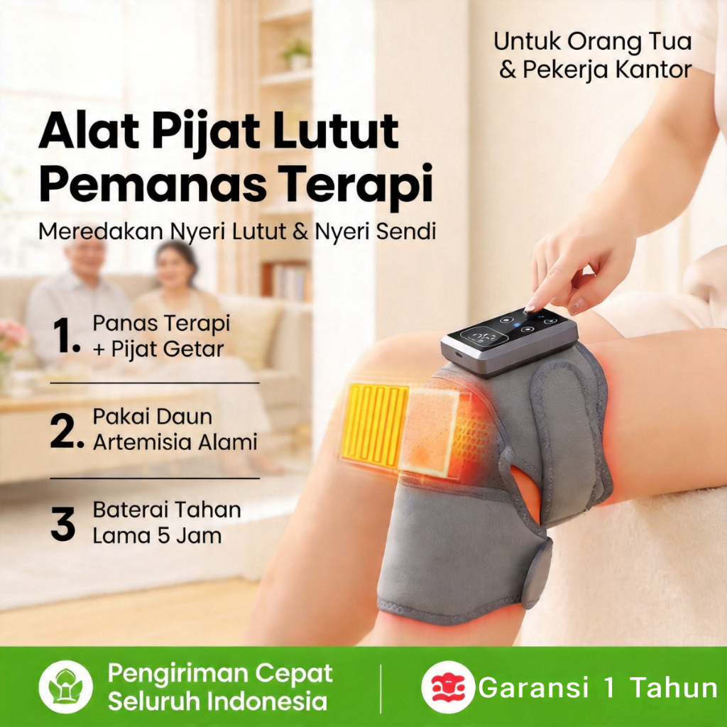 BENBO Pelindung Lutut Pemanas Pintar/Pemijat Lutut/Penyangga Lutut dengan Pemanas Listrik/Alat Terap