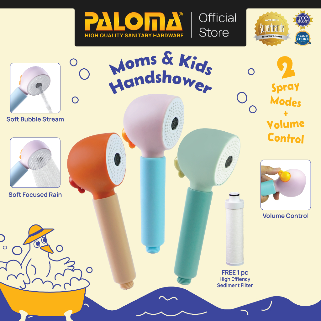 PALOMA Hand Shower Mandi Filter Handshower Moms Kids Babies Head Shower Kepala Shower Genggam Ibu An