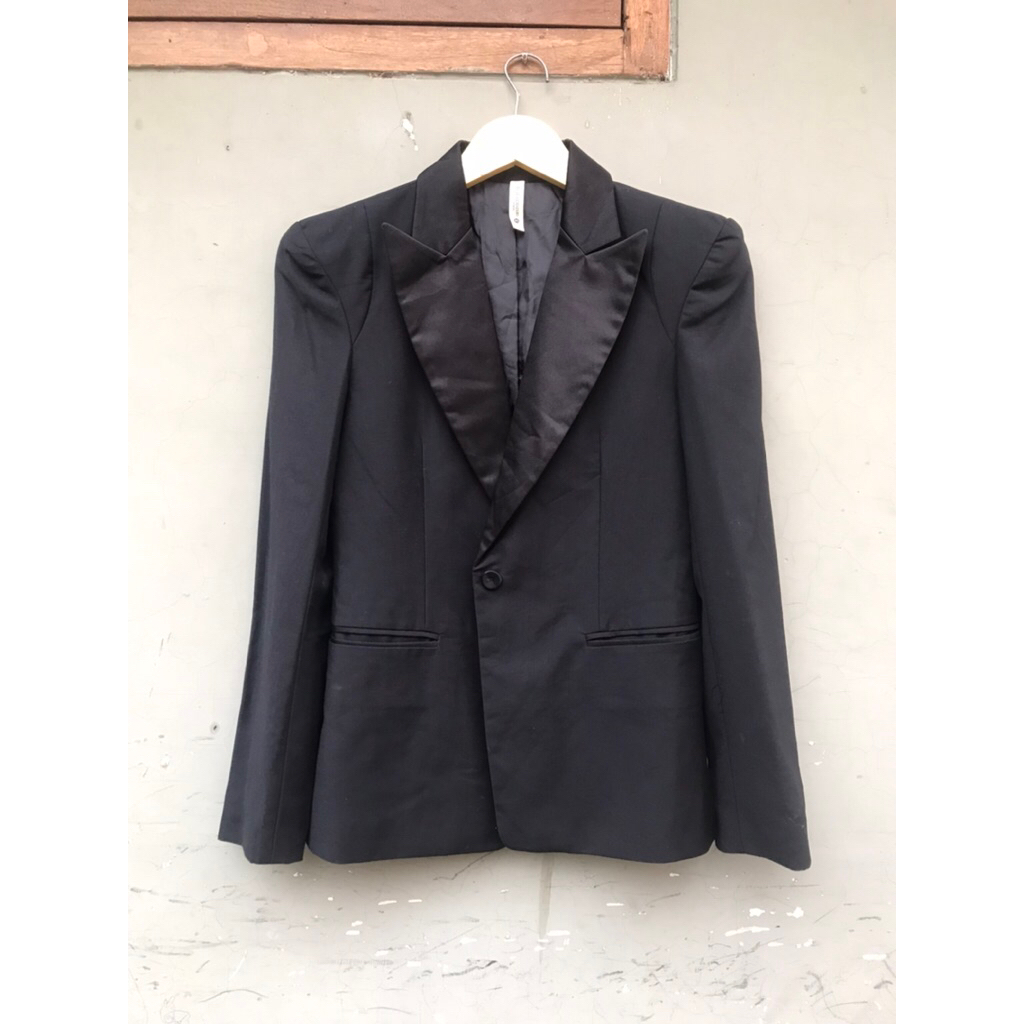 preloved blazer wanita-pl blazer hitam-preloved blazer hitam-blazer hitam second-preloved jas hitam 