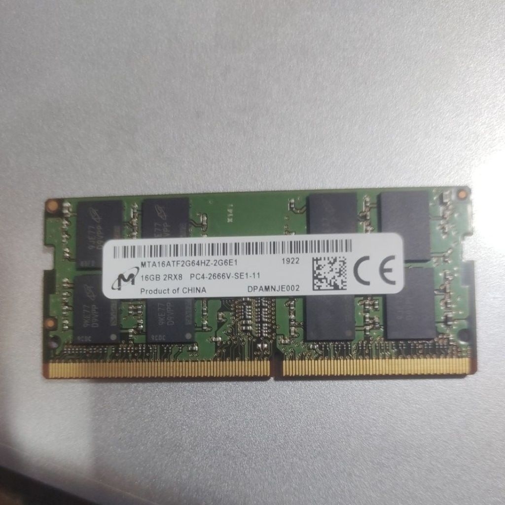 RAM DDR4 16GB 2666 MICRON ORIGINAL