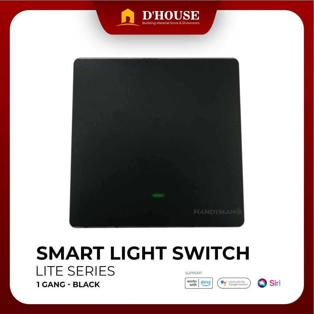 Handyman Smart Light Switch Lite WiFi - Touch , Saklar Lampu Pintar 1,2,3 Gang Bisa di Akses melalui