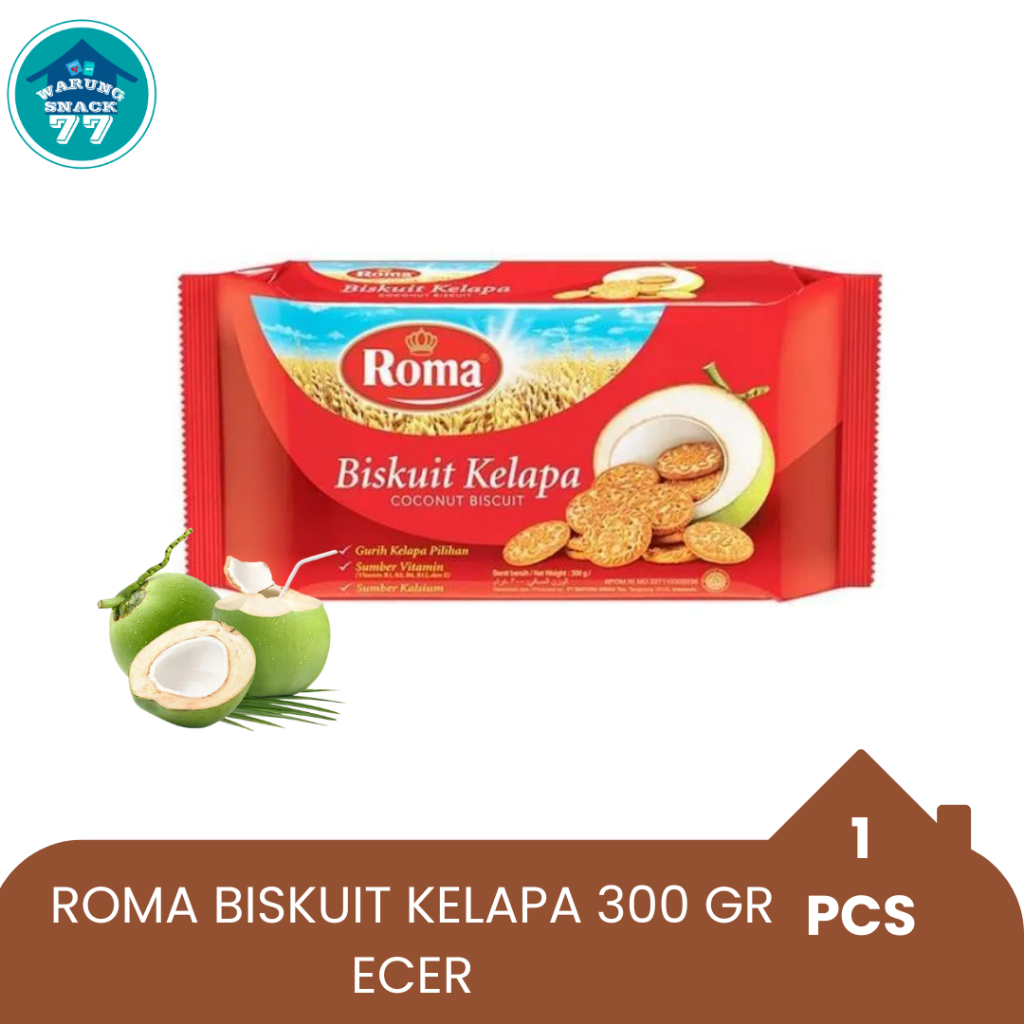 ROMA KELAPA 300 GR PACK - BISKUIT KELAPA