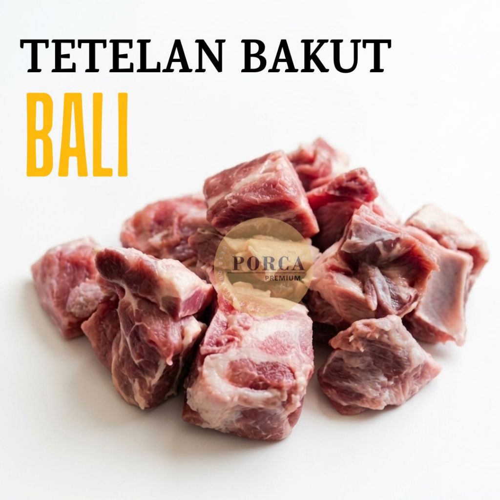 Bakut Tetelan Babi Bali Premium Tulang Daging Iga Babi Vacuum 500gr/1kg