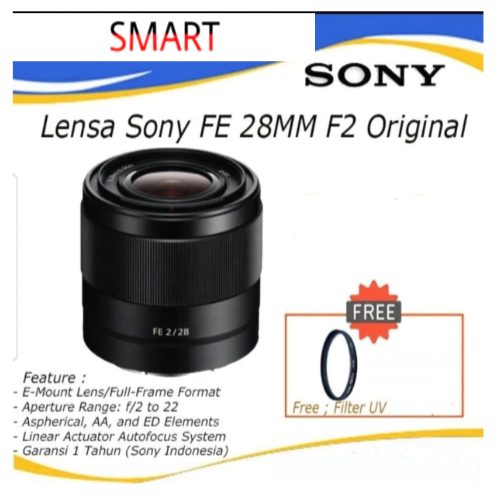 Lensa Sony FE 28MM F2 / LENSA KAMERA SONY FE 28MM