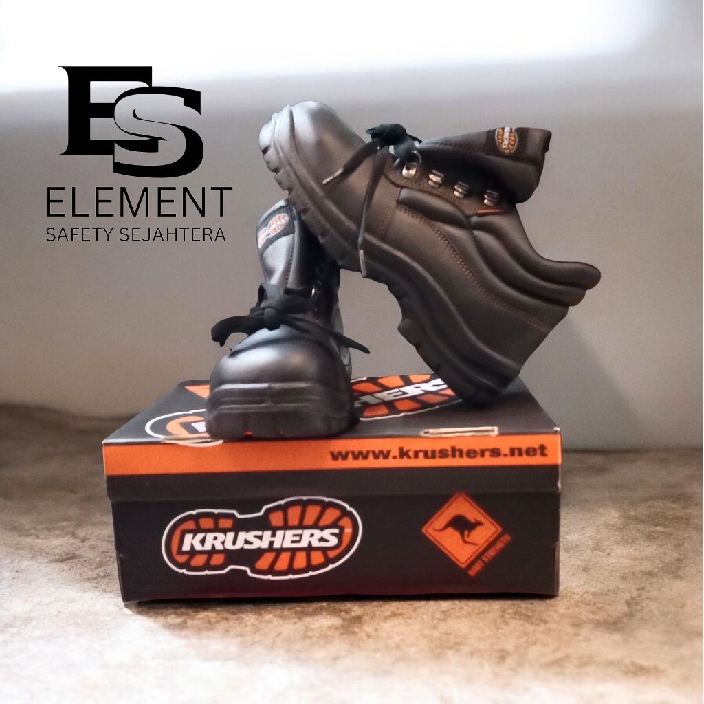 Sepatu Safety Boots Krusher Florida Brown / Black Safety Shoes Krusher