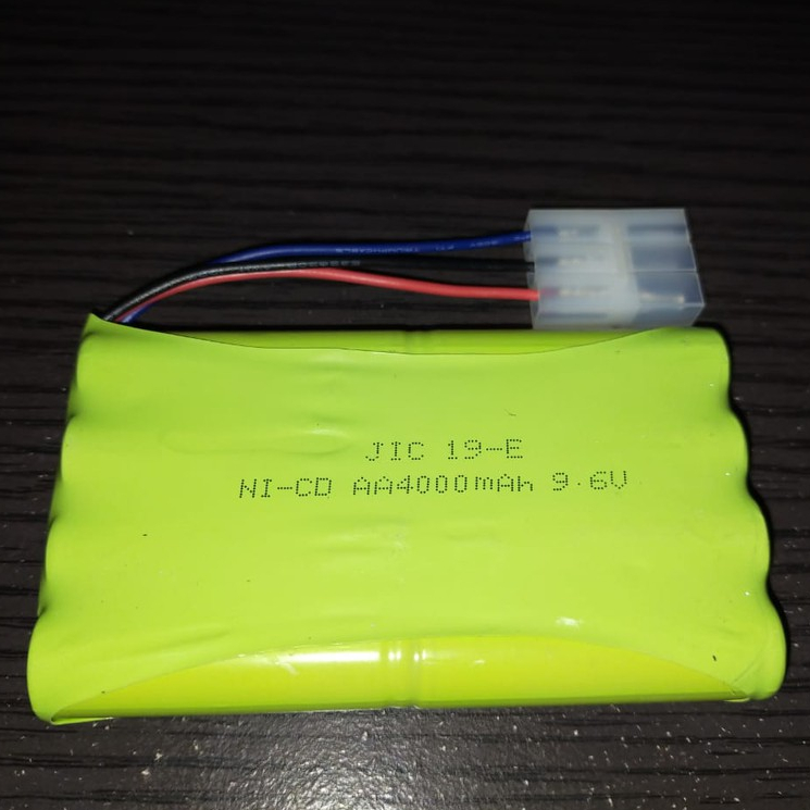 Baterai Batre Mobil RC 9,6V 9.6V SOKET PUTIH 3PIN 4000mAh - Batre RC isi 8 soket putih 3 pin