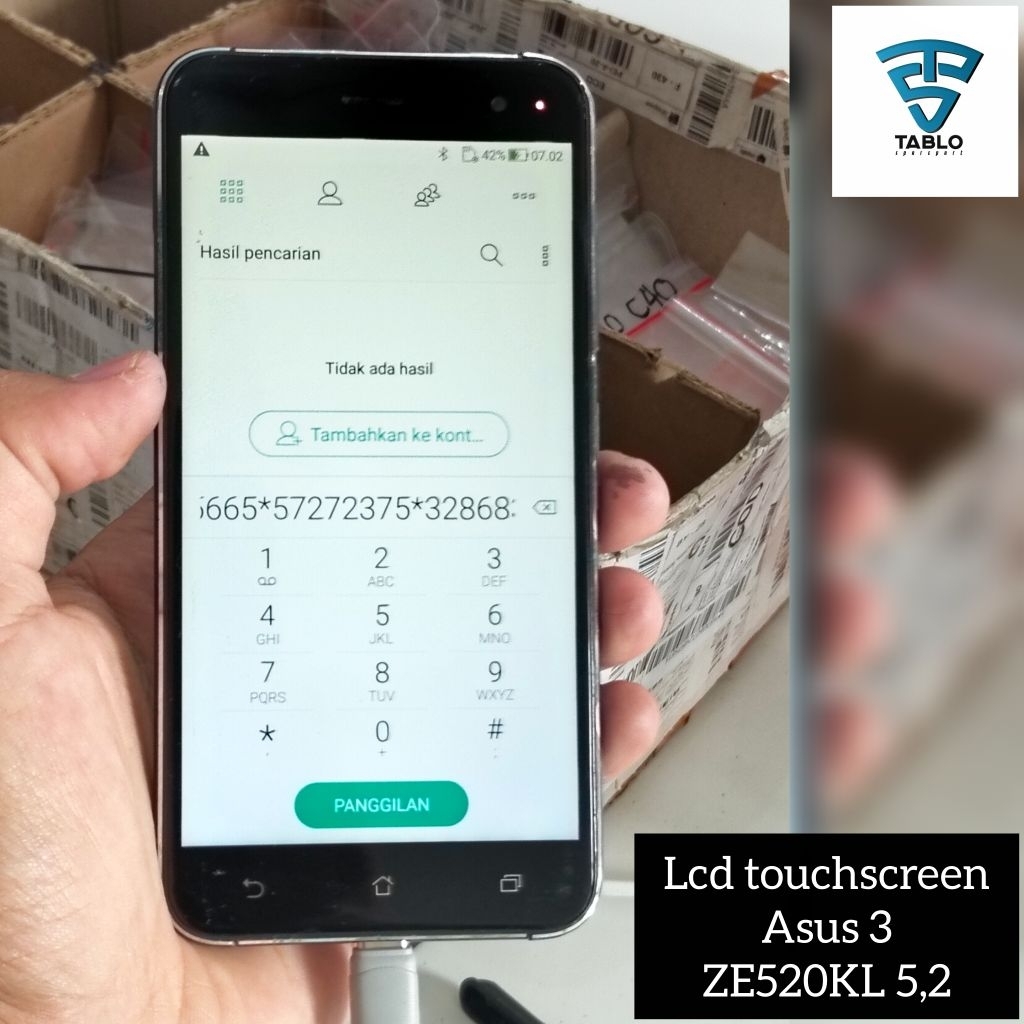 LCD plus Frame Asus Zenfone 3 ZE520KL ori copotan hp