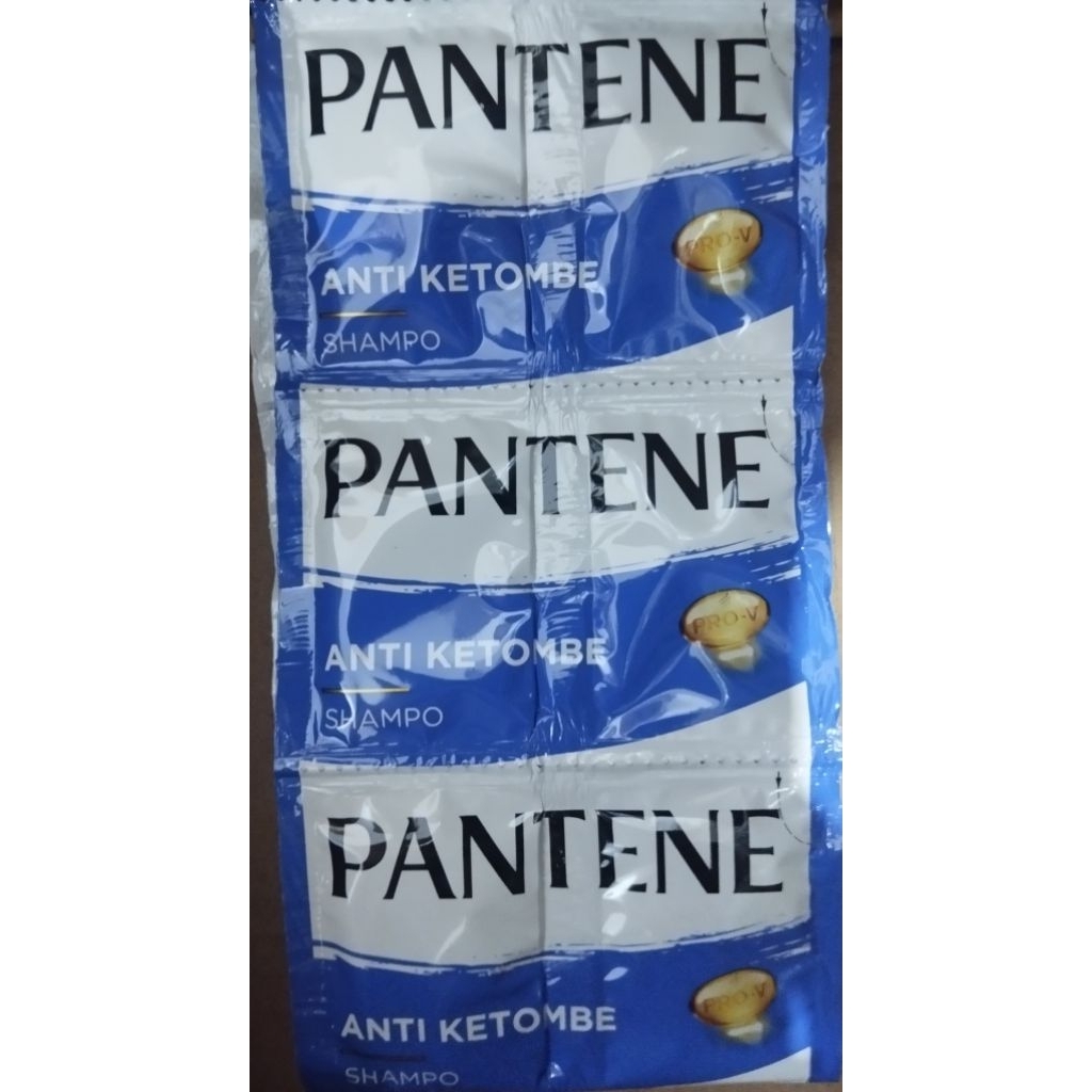 Shampo Sachet Pantene - anti ketombe, rambut hitam panjang, lembut dan halus