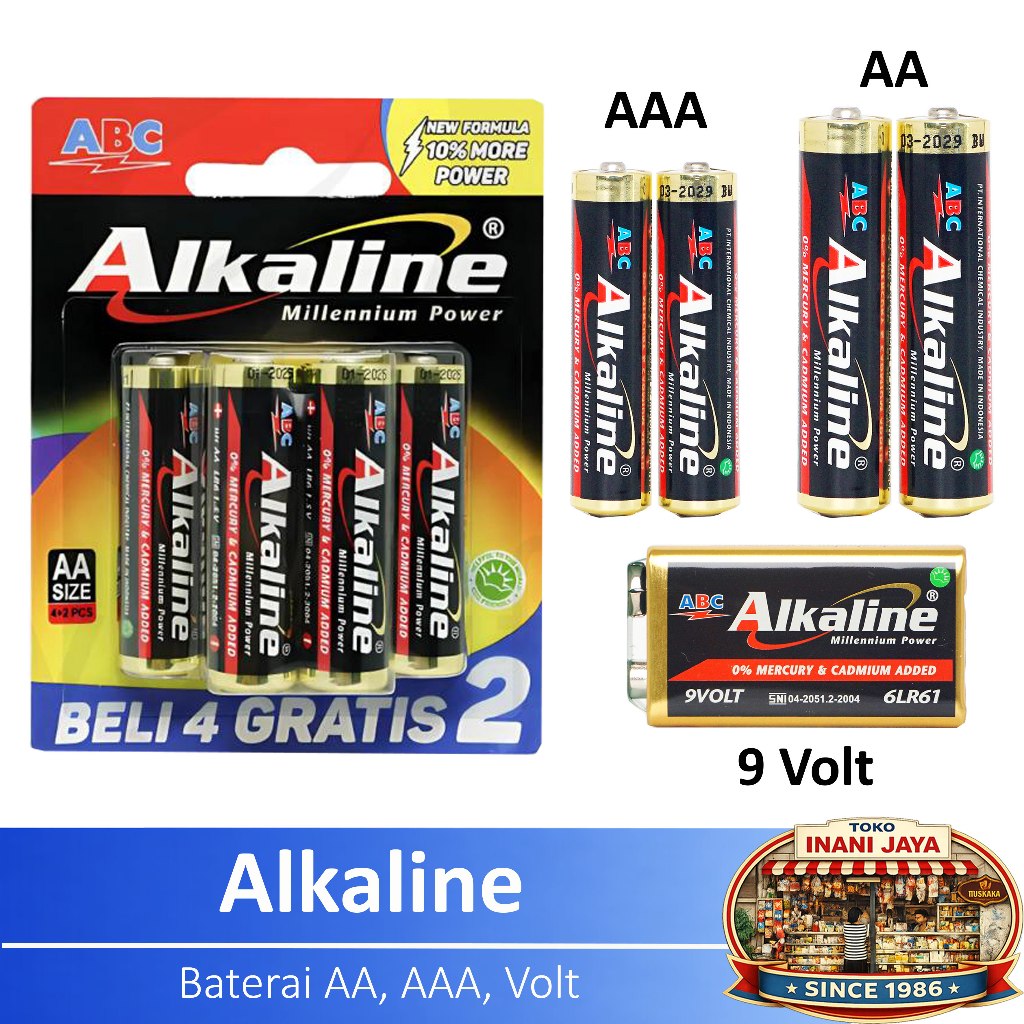 Baterai Alkaline ABC Size AA & AAA 1.5V - Battery