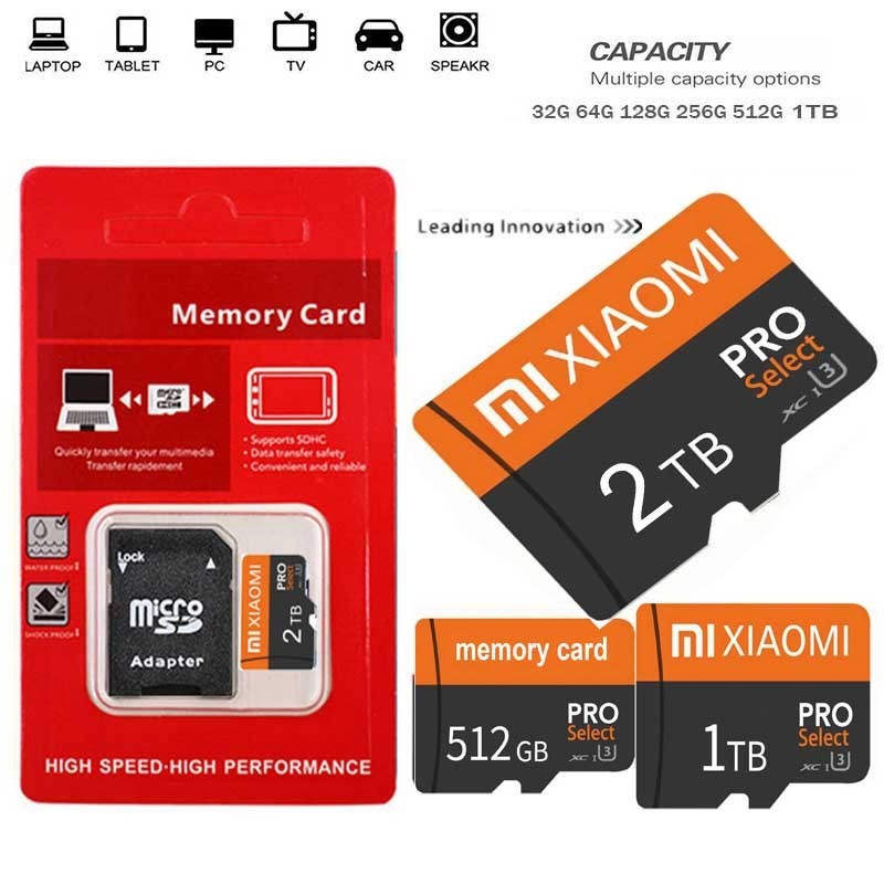 Xiaomi Memory Card 2TB 1TB 512GB 256GB Class10 micro SD U1 Card for hp Car Devices Drones CCTV