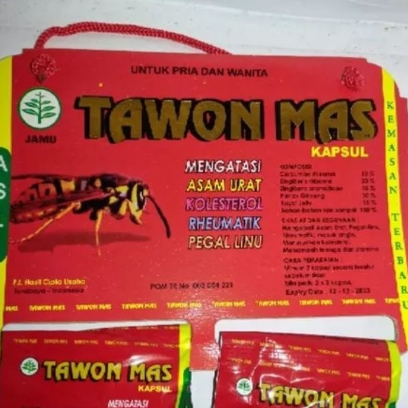 tawon mas kapsulan || rheumatik || asamurat || pegal linu || encok DLL 20 sachet